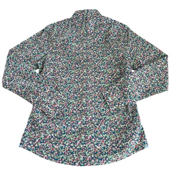 Scotch & Soda Men's White Multicolor Floral Print Slim Fit Button Up Shirt Small - Picture 6 of 6